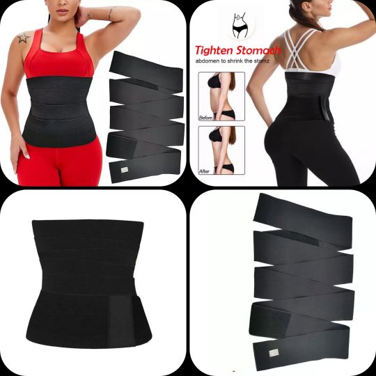 VISU Sweat Slim Belt - Slim Belt for Men and Women, Tummy Trimmer, Body  Shaper, Sauna Waist Trainer - Free Size (Black Color) : : Sports,  Fitness & Outdoors